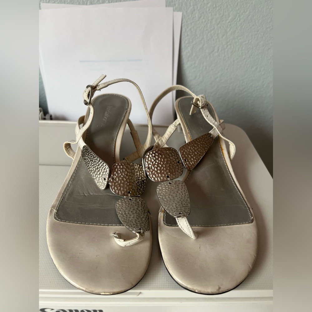White sandals
